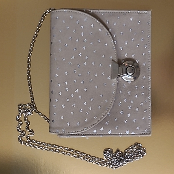 Lauren Merkin Star Print Suede Petite Shoulder Bag - Picture 5 of 5